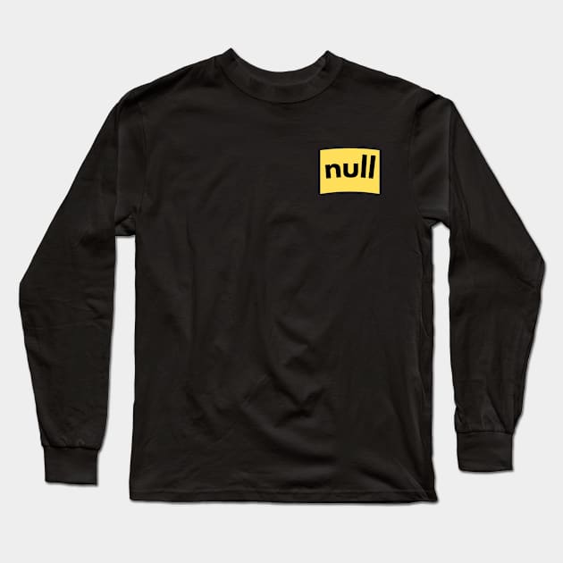 Null yellow background Long Sleeve T-Shirt by Boolean Shirts